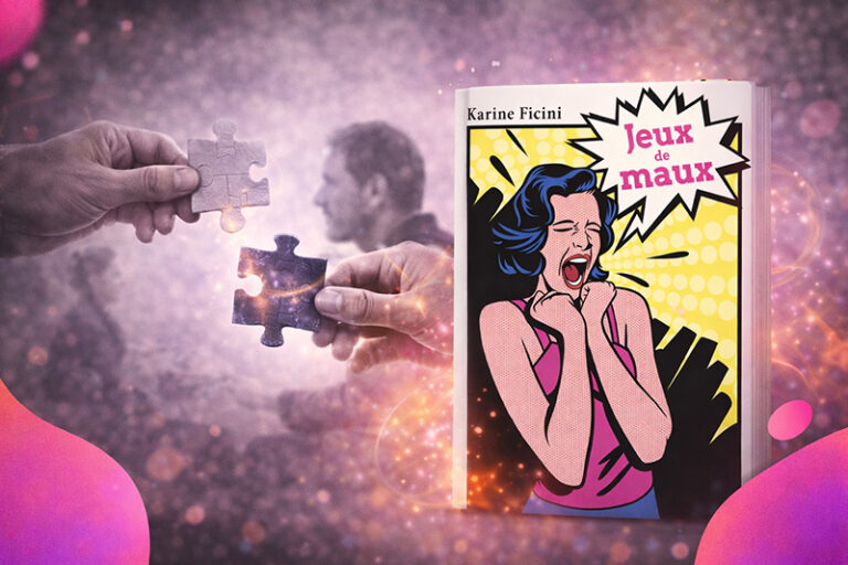 Couverture du livre Jeux de maux mise en scène dans une illustration thérapeutique avec deux mains assemblant des pièces de puzzle.