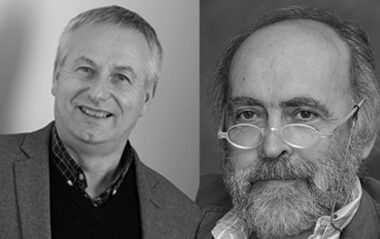 Portrait en noir et blanc de Gérard Ostermann et Éric Bardot, intervenants engagés dans la compréhension du lien, de la douleur et de l’épuisement.