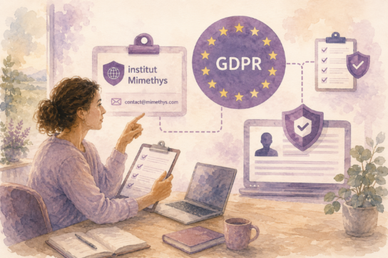 illustration du responsable du traitement des données personnelles et du cadre réglementaire RGPD appliqué par l’Institut Mimethys