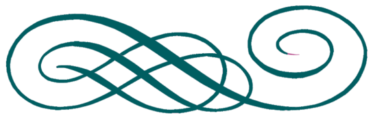 Motif graphique de lignes entrelacées vert pétrole, avec une petite