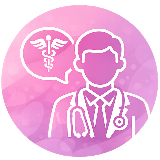 Icône représentant un psychiatre, profession formée à l’Institut Mimethys