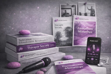 Publications, formations et podcasts de l’Institut Mimethys autour de la thérapie relationnelle, de la TLMR, de l’hypnose et des approches narratives