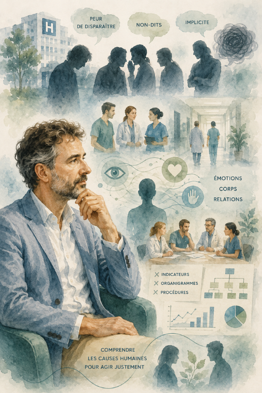 Illustration des non-dits, des émotions et des relations que les indicateurs ne rendent pas toujours visibles à l’hôpital